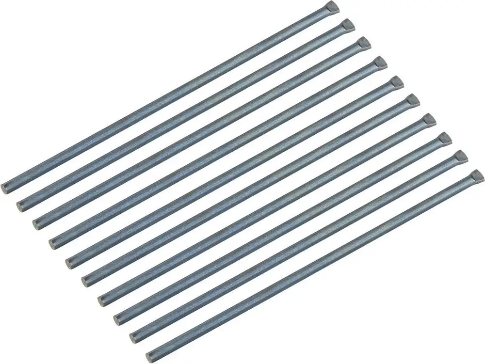 Bosch Kühlstäbe in gerader Form, angeordnet in Reihe. Die Stäbe weisen eine glatte Oberfläche auf und sind metallisch in Farbe. Ideal für verschiedene Anwendungen.